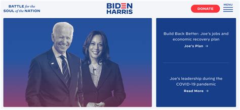 joe biden's campaign website
